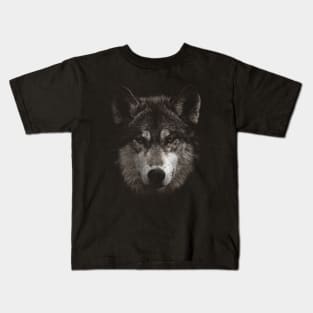 Animal Wolf Halftone Kids T-Shirt